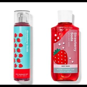 Bath & Body Works Strawberry Soda Set BRAND NEW